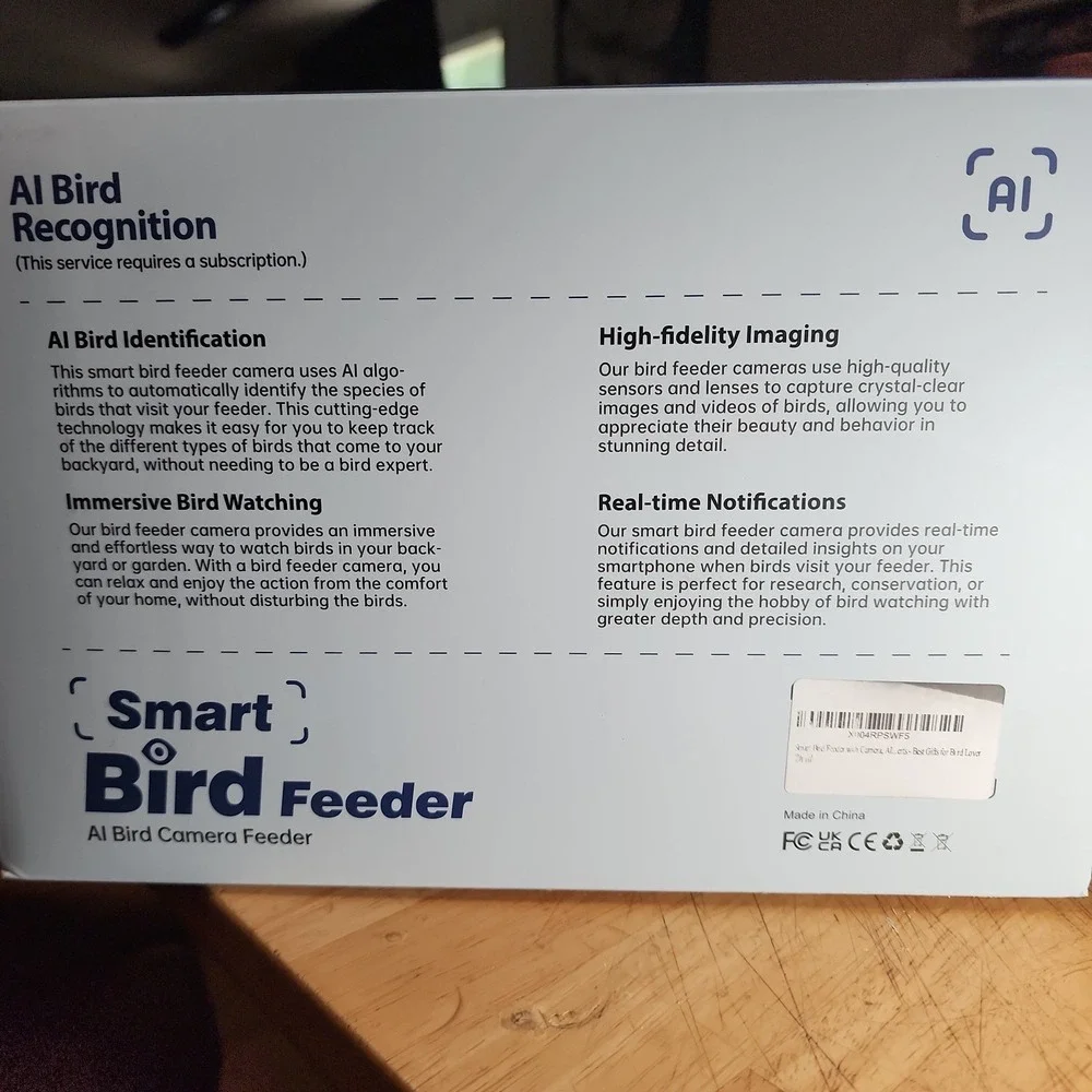 AI Smart Bird Feeder with Camera - Dark Green